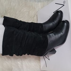 Women's Markon Danielle, Black Suede/Leather, US Size 9W